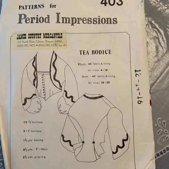 Period Impressions Sewing Patterns Civil War - Picture 2 of 4